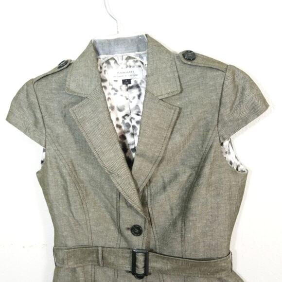 Tahari Arthur Levine linen blend blazer jacket 4 - Picture 4 of 11